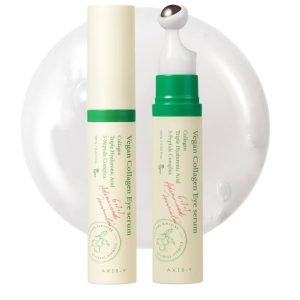 AXIS-Y Vegan Collagen Eye Serum - K Beauty Triple Hyaluronic Acid & Peptide Collagen Serum Improve Skin Elasticity, Reduce Fine Lines & Dark Circles - Vegan Korean Skin Care Eye Cream